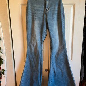High waisted flare jeans